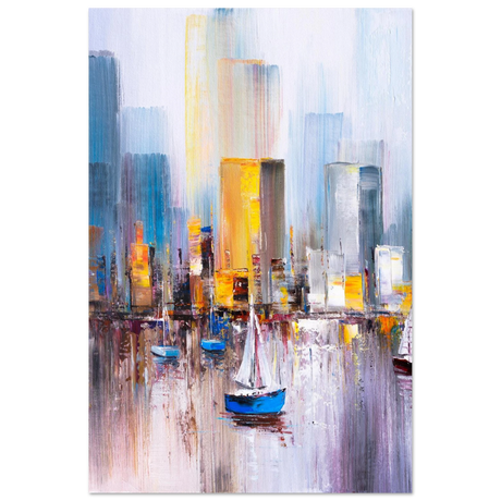 “Sails & Skylines” – Urban Reflections in Motion | Modern Wall art Print - Fine Art Poster - 40x60 cm / 16x24″ - 