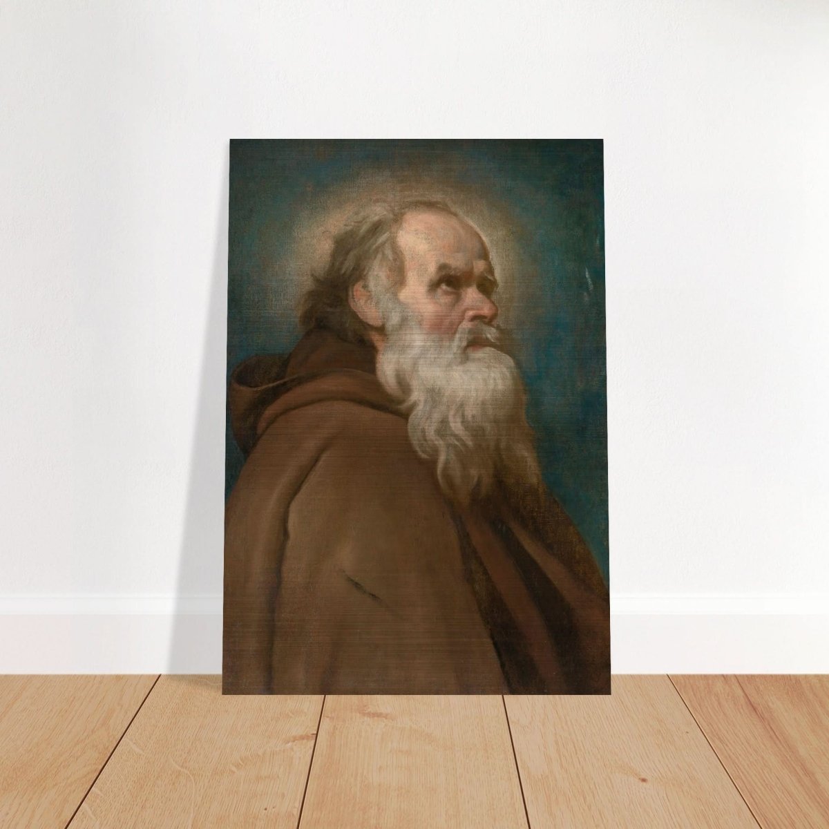 Saint Anthony Abbot Vintage by Diego Velazquez - Brushed Aluminum Print - 70x100 cm / 28x40″ - 
