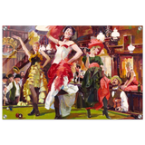 "Saloon Soirée" – Can - Can Dancers in a Wild West Saloon by Bob Byerley | Vintage Western Wall Art Print - Acrylic Print - 50x75 cm / 20x30″ - 