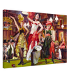"Saloon Soirée" – Can - Can Dancers in a Wild West Saloon by Bob Byerley | Vintage Western Wall Art Print - Canvas - 50x75 cm / 20x30″ - 