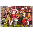 "Saloon Soirée" – Can - Can Dancers in a Wild West Saloon by Bob Byerley | Vintage Western Wall Art Print - Acrylic Print - 20x30 cm / 8x12″ - 
