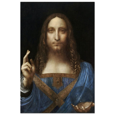 Salvator Mundi by Leonardo da Vinci | Vintage wall art print | Masterpiece - Wood Prints - 50x75 cm / 20x30″ - 