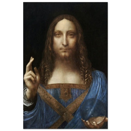 Salvator Mundi by Leonardo da Vinci | Vintage wall art print | Masterpiece - Wood Prints - 30x45 cm / 12x18″ - 