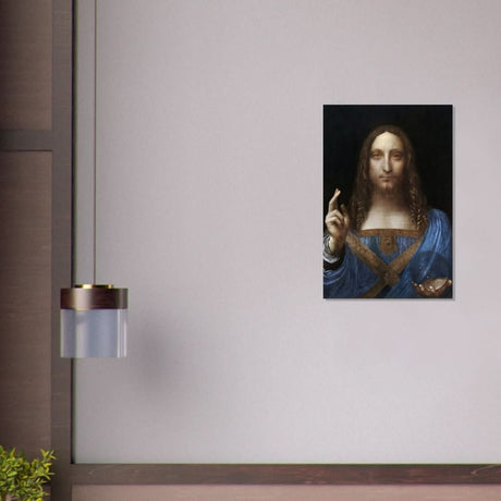 Salvator Mundi by Leonardo da Vinci | Vintage wall art print | Masterpiece - Brushed Aluminum Print - 50x75 cm / 20x30″ - 