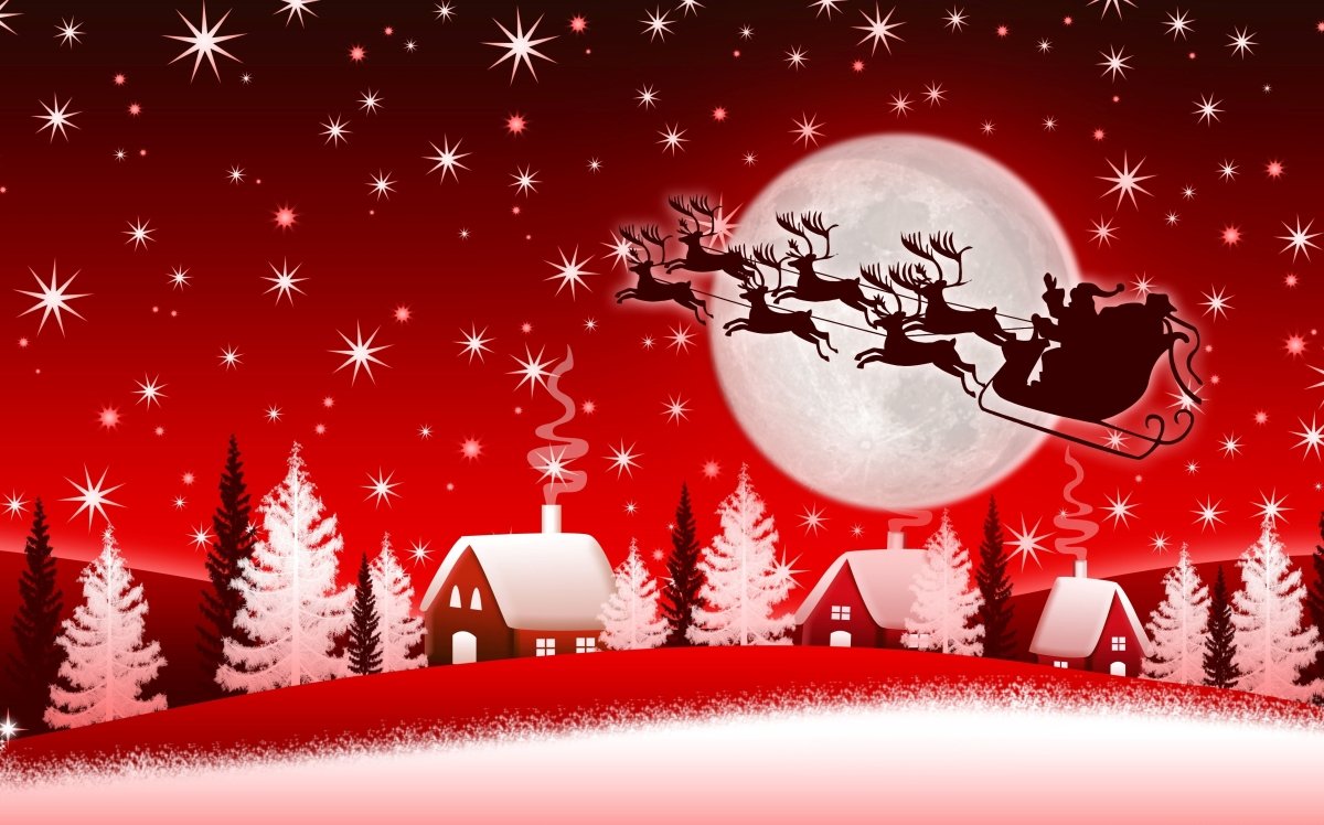 Santa’s Magical Ride - A Christmas Eve Journey | 3 Design Options - 30x45 cm / 12x18″ - Design Option 1 - Acrylic Print
