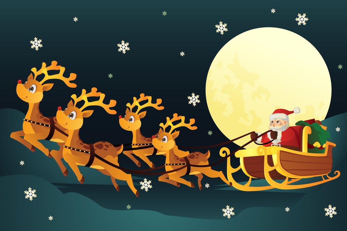 Santa’s Magical Ride - A Christmas Eve Journey | 3 Design Options - 30x45 cm / 12x18″ - Design Option 3 - Acrylic Print