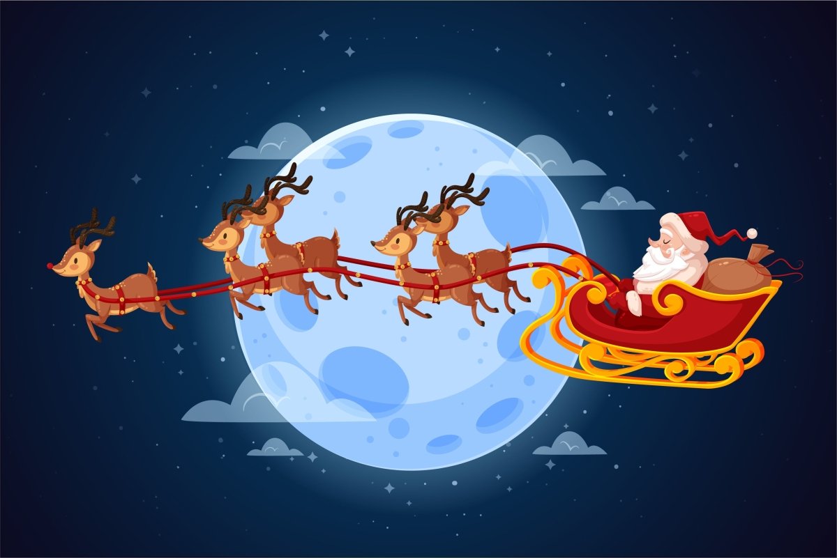 Santa’s Magical Ride - A Christmas Eve Journey | 3 Design Options - 30x45 cm / 12x18″ - Design Option 2 - Acrylic Print