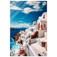 “Santorini Serenity” – Dreamy Greek Island Wall Art Print - Acrylic Print - 20x30 cm / 8x12″ - 