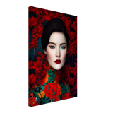 "Scarlet Gaze" – Bold Contemporary Fashion Portrait | Wall Art Print | 3 Design Options - Design Option 3 - 40x60 cm / 16x24″ - 