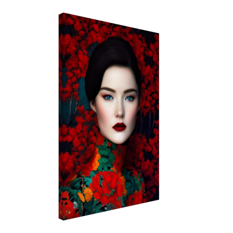 "Scarlet Gaze" – Bold Contemporary Fashion Portrait | Wall Art Print | 3 Design Options - Design Option 3 - 40x60 cm / 16x24″ - 