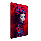 "Scarlet Gaze" – Bold Contemporary Fashion Portrait | Wall Art Print | 3 Design Options - Design Option 1 - 40x60 cm / 16x24″ - 