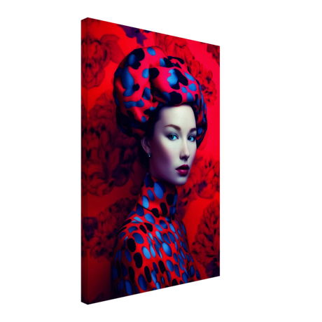 "Scarlet Gaze" – Bold Contemporary Fashion Portrait | Wall Art Print | 3 Design Options - Design Option 1 - 40x60 cm / 16x24″ - 