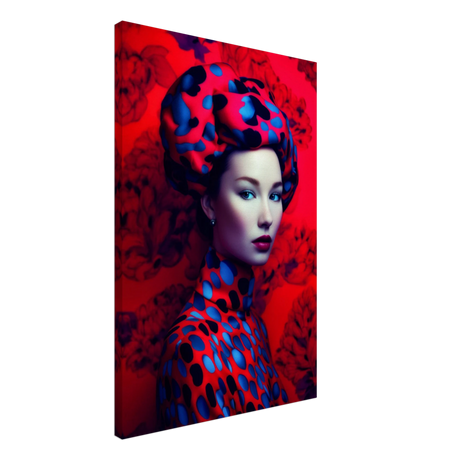 "Scarlet Gaze" – Bold Contemporary Fashion Portrait | Wall Art Print | 3 Design Options - Design Option 1 - 50x75 cm / 20x30″ - 