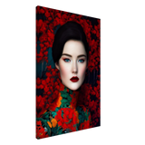 "Scarlet Gaze" – Bold Contemporary Fashion Portrait | Wall Art Print | 3 Design Options - Design Option 3 - 60x90 cm / 24x36″ - 
