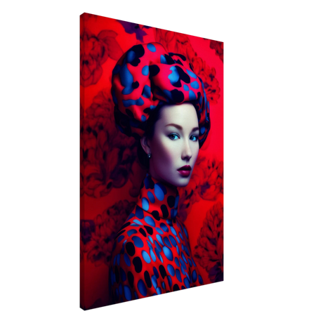 "Scarlet Gaze" – Bold Contemporary Fashion Portrait | Wall Art Print | 3 Design Options - Design Option 1 - 60x90 cm / 24x36″ - 