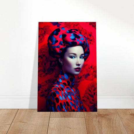 "Scarlet Gaze" – Bold Contemporary Fashion Portrait | Wall Art Print | 3 Design Options - Design Option 3 - 40x60 cm / 16x24″ - 