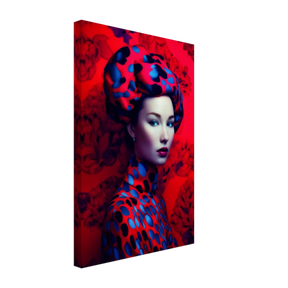 "Scarlet Gaze" – Bold Contemporary Fashion Portrait | Wall Art Print | 3 Design Options - Design Option 1 - 30x45 cm / 12x18″ - 