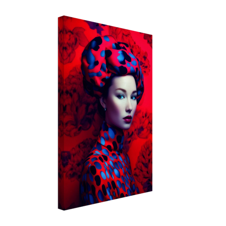 "Scarlet Gaze" – Bold Contemporary Fashion Portrait | Wall Art Print | 3 Design Options - Design Option 1 - 30x45 cm / 12x18″ - 