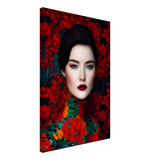 "Scarlet Gaze" – Bold Contemporary Fashion Portrait | Wall Art Print | 3 Design Options - Design Option 3 - 50x75 cm / 20x30″ - 
