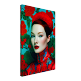 "Scarlet Gaze" – Bold Contemporary Fashion Portrait | Wall Art Print | 3 Design Options - Design Option 2 - 40x60 cm / 16x24″ - 