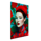 "Scarlet Gaze" – Bold Contemporary Fashion Portrait | Wall Art Print | 3 Design Options - Design Option 2 - 60x90 cm / 24x36″ - 