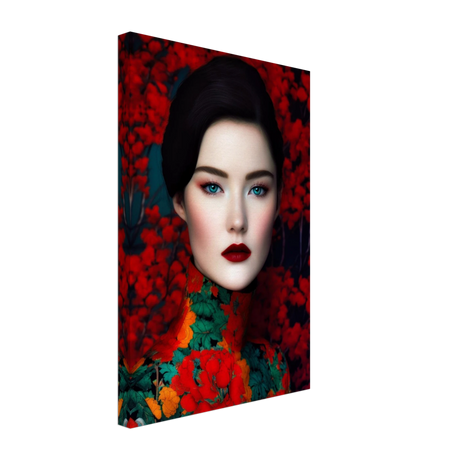 "Scarlet Gaze" – Bold Contemporary Fashion Portrait | Wall Art Print | 3 Design Options - Design Option 3 - 30x45 cm / 12x18″ - 