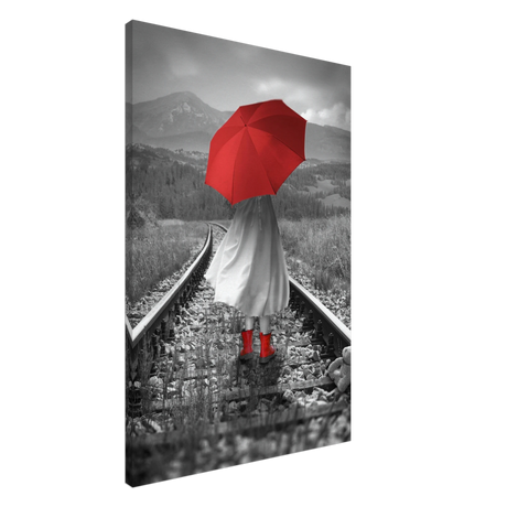 Scarlet Journey – Striking Black & White wall Art Print - Acrylic Print - 30x45 cm / 12x18″ - 