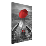 Scarlet Journey – Striking Black & White wall Art Print - Canvas - 50x75 cm / 20x30″ - 