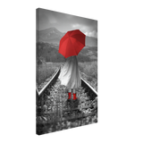 Scarlet Journey – Striking Black & White wall Art Print - Canvas - 60x90 cm / 24x36″ - 