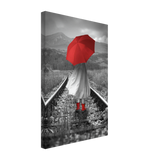 Scarlet Journey – Striking Black & White wall Art Print - Canvas - 40x60 cm / 16x24″ - 