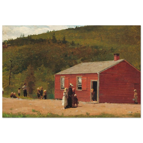 School Time by Winslow Homer | Vintage wall art print - Wood Prints - 30x45 cm / 12x18″ - 
