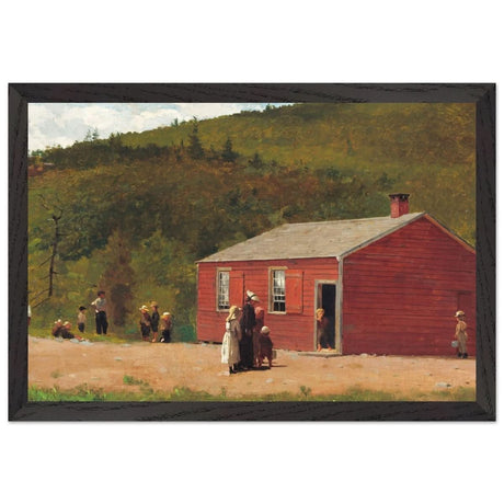 School Time by Winslow Homer | Vintage wall art print - Premium Wooden Framed Poster With Premium Matte Paper - 30x45 cm / 12x18″ - Black frame