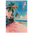 Seaside Dreams | Vibrant Mediterranean Wall Art | Palm Beach wall art print - Wood Prints - 30x45 cm / 12x18″ - 