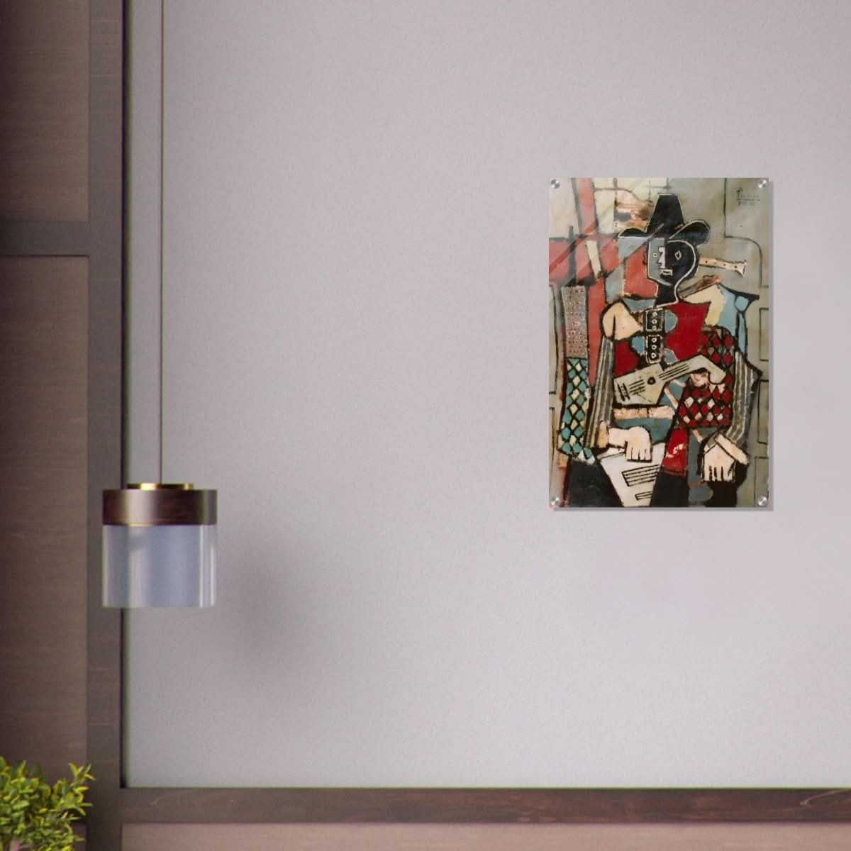 Seated Harlequin by Pablo Picasso - Acrylic Print - 50x75 cm / 20x30″ - 