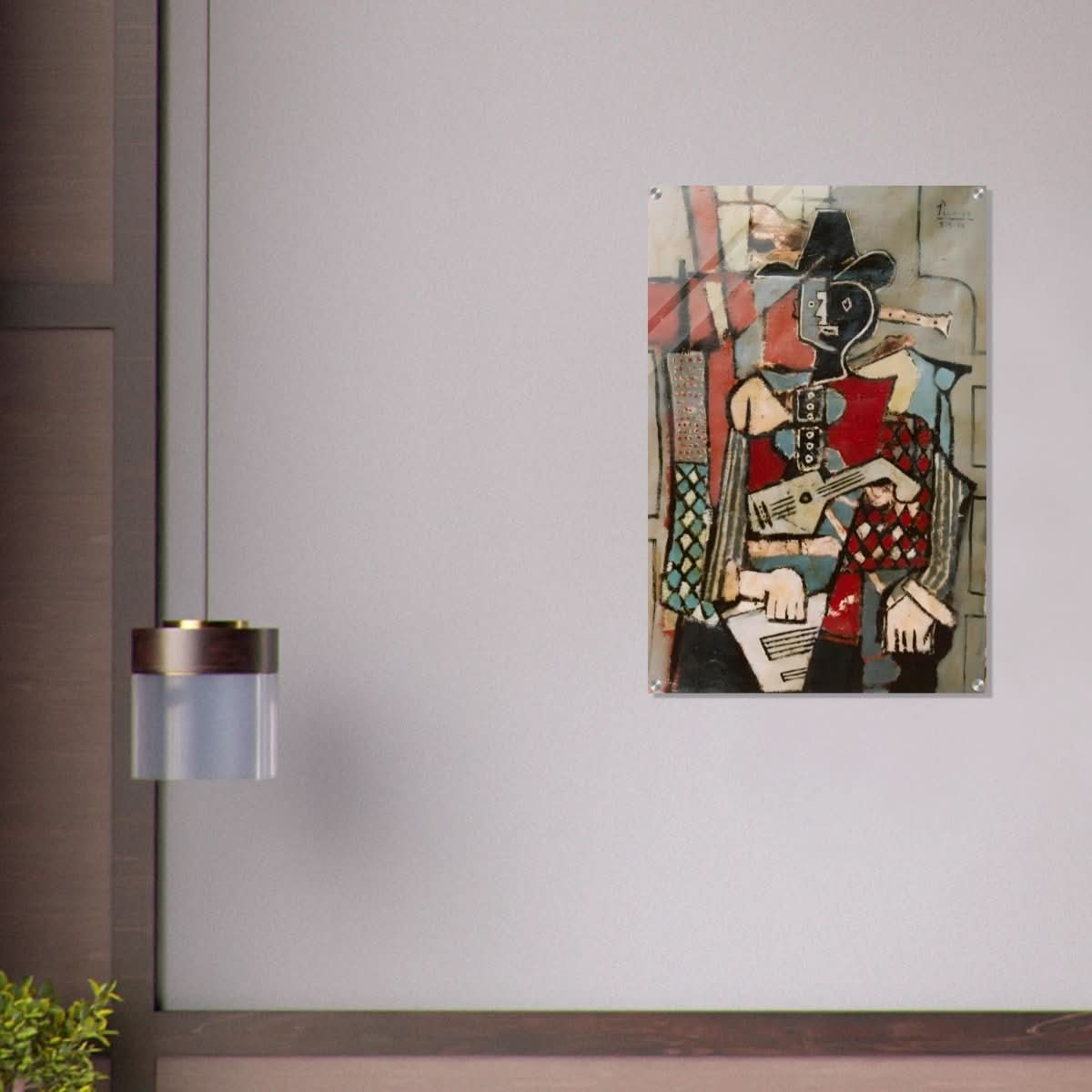 Seated Harlequin by Pablo Picasso - Acrylic Print - 60x90 cm / 24x36″ - 