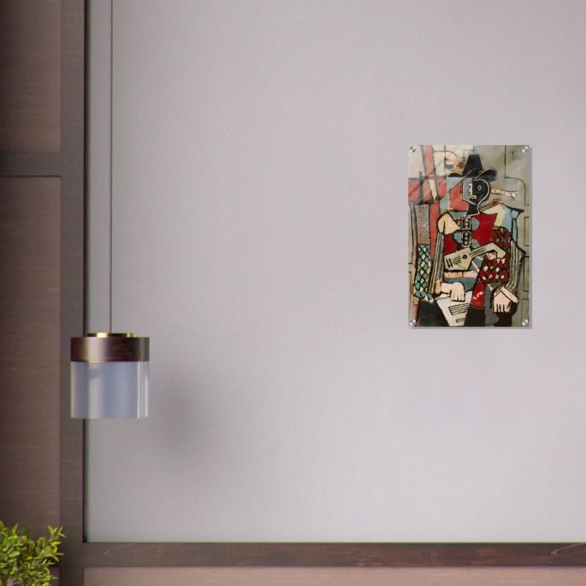 Seated Harlequin by Pablo Picasso - Acrylic Print - 40x60 cm / 16x24″ - 