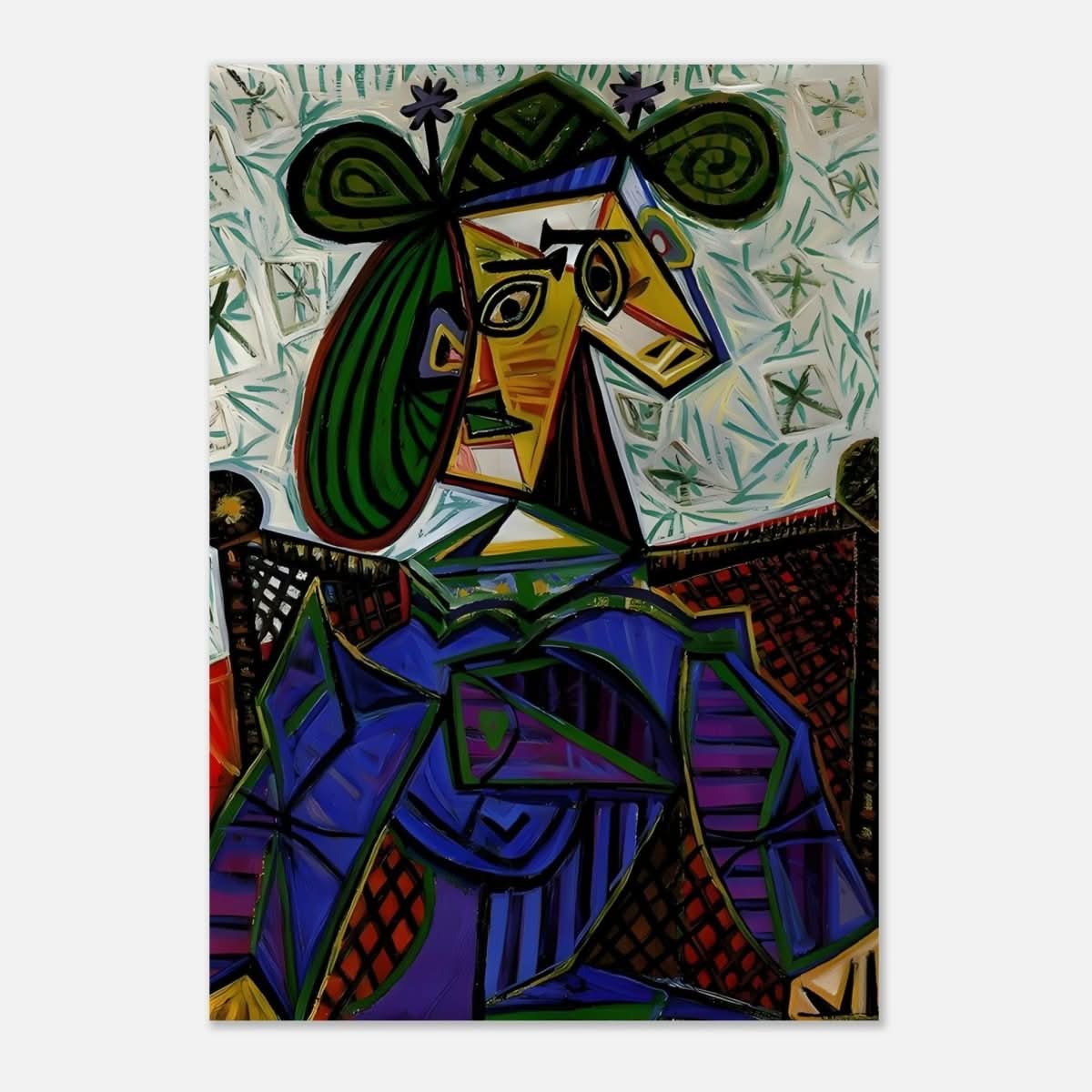 Seated Woman by Pablo Picasso - Aluminum Print - 70x100 cm / 28x40″ - 