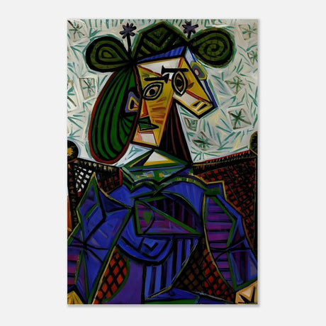 Seated Woman by Pablo Picasso - Aluminum Print - 60x90 cm / 24x36″ - 