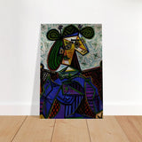 Seated Woman by Pablo Picasso - Brushed Aluminum Print - 30x45 cm / 12x18″ - 
