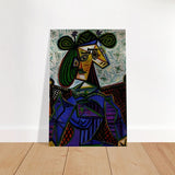 Seated Woman by Pablo Picasso - Brushed Aluminum Print - 50x75 cm / 20x30″ - 