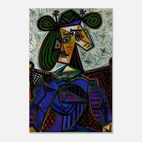Seated Woman by Pablo Picasso - Aluminum Print - 30x45 cm / 12x18″ - 