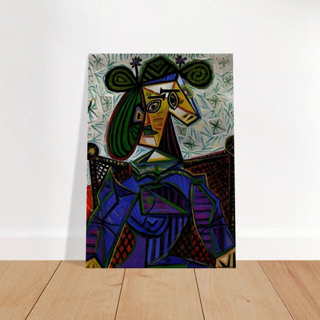 Seated Woman by Pablo Picasso - Brushed Aluminum Print - 70x100 cm / 28x40″ - 
