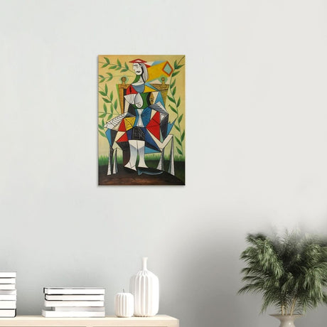 Seated Woman in a Garden by Pablo Picasso 1938 - Wood Prints - 40x60 cm / 16x24″ - 20 mm