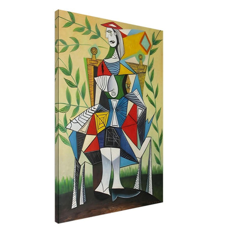 Seated Woman in a Garden by Pablo Picasso 1938 - Canvas - 70x100 cm / 28x40″ - Thick