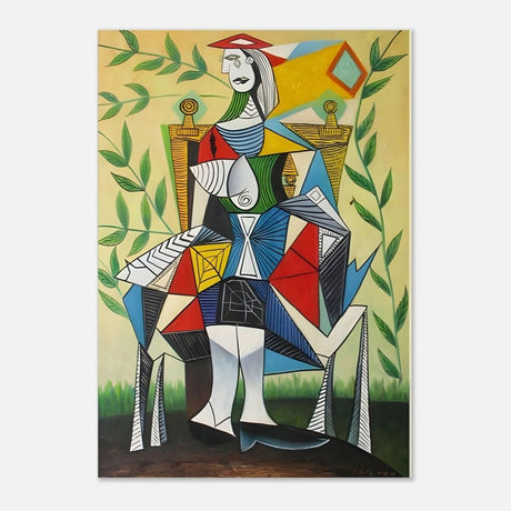 Seated Woman in a Garden by Pablo Picasso 1938 - Aluminum Print - 70x100 cm / 28x40″ - 