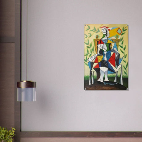 Seated Woman in a Garden by Pablo Picasso 1938 - Acrylic Print - 60x90 cm / 24x36″ - 