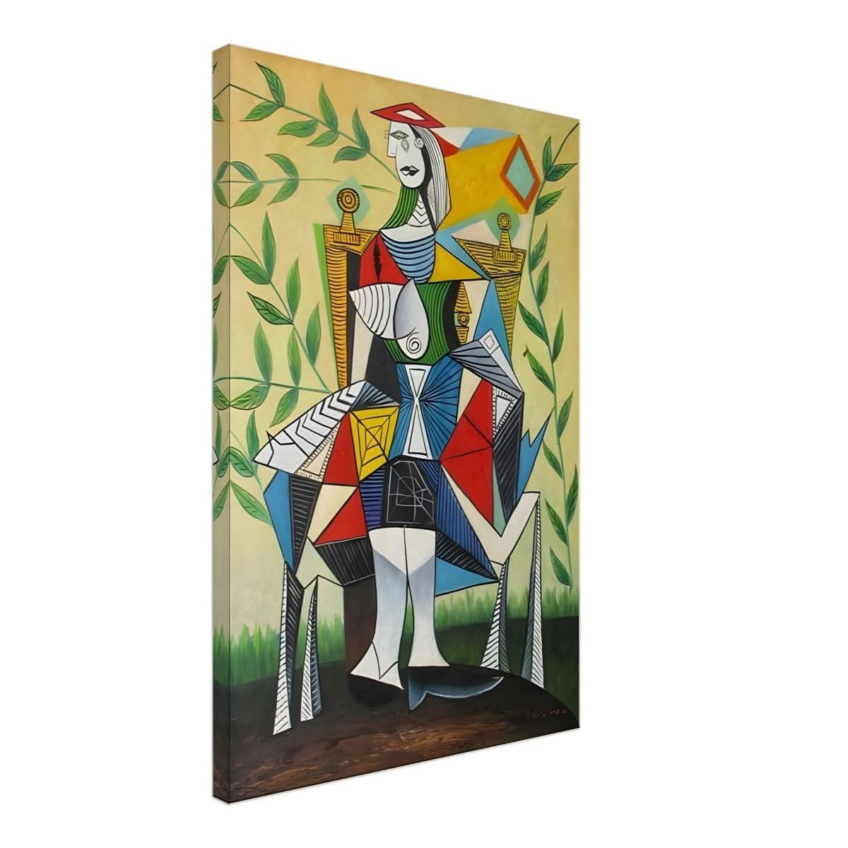 Seated Woman in a Garden by Pablo Picasso 1938 - Canvas - 50x75 cm / 20x30″ - Thick