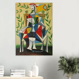 Seated Woman in a Garden by Pablo Picasso 1938 - Wood Prints - 70x100 cm / 28x40″ - 10 mm