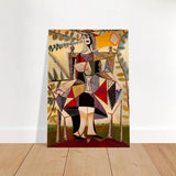 Seated Woman in a Garden by Pablo Picasso - Brushed Aluminum Print - 70x100 cm / 28x40″ - 