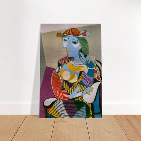 Seated Woman (Marie - Therese) by Pablo Picasso 1937 - Brushed Aluminum Print - 60x90 cm / 24x36″ - 